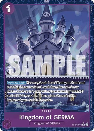 Kingdom of GERMA (Alternate Art) (OP06-079) [Premium Booster -The Best-] Foil One Piece Single Bandai