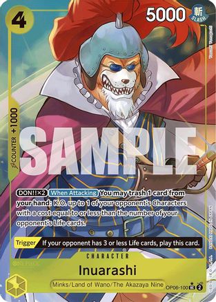Inuarashi (Full Art) (OP06-100) [Premium Booster -The Best-] Foil One Piece Single Bandai