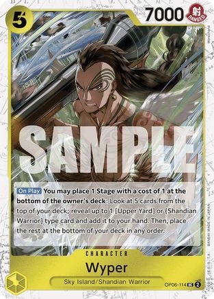 Wyper (Jolly Roger Foil) (OP06-114) [Premium Booster -The Best-] Foil One Piece Single Bandai