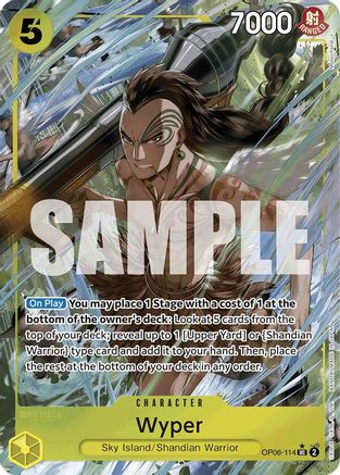 Wyper (Full Art) (OP06-114) [Premium Booster -The Best-] Foil One Piece Single Bandai