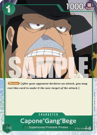 Capone"Gang"Bege (ST02-004) (Full Art) (ST02-004) [Premium Booster -The Best-] Foil One Piece Single Bandai