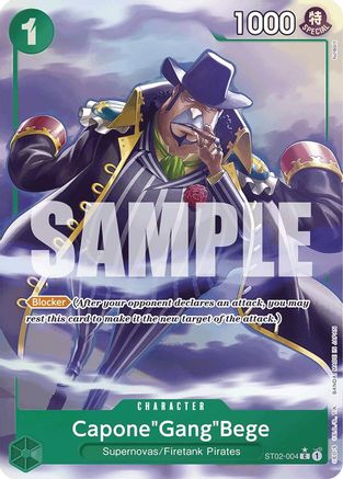 Capone"Gang"Bege (ST02-004) (Alternate Art) (ST02-004) [Premium Booster -The Best-] Foil One Piece Single Bandai