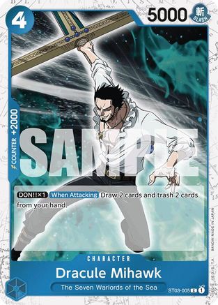 Dracule Mihawk (ST03-005) (Jolly Roger Foil) (ST03-005) [Premium Booster -The Best-] Foil One Piece Single Bandai