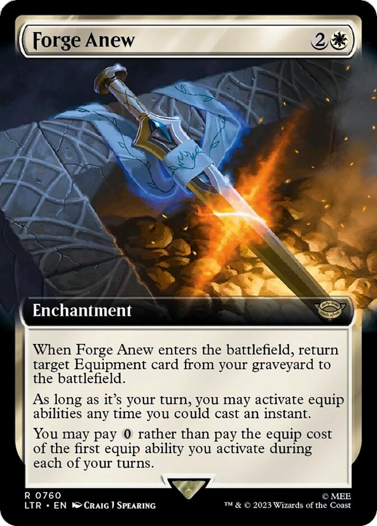 Forge Anew (LTR-760) [The Lord of the Rings: Tales of Middle-earth] (Extended Art) Foil MTG Single Wizards of the Coast