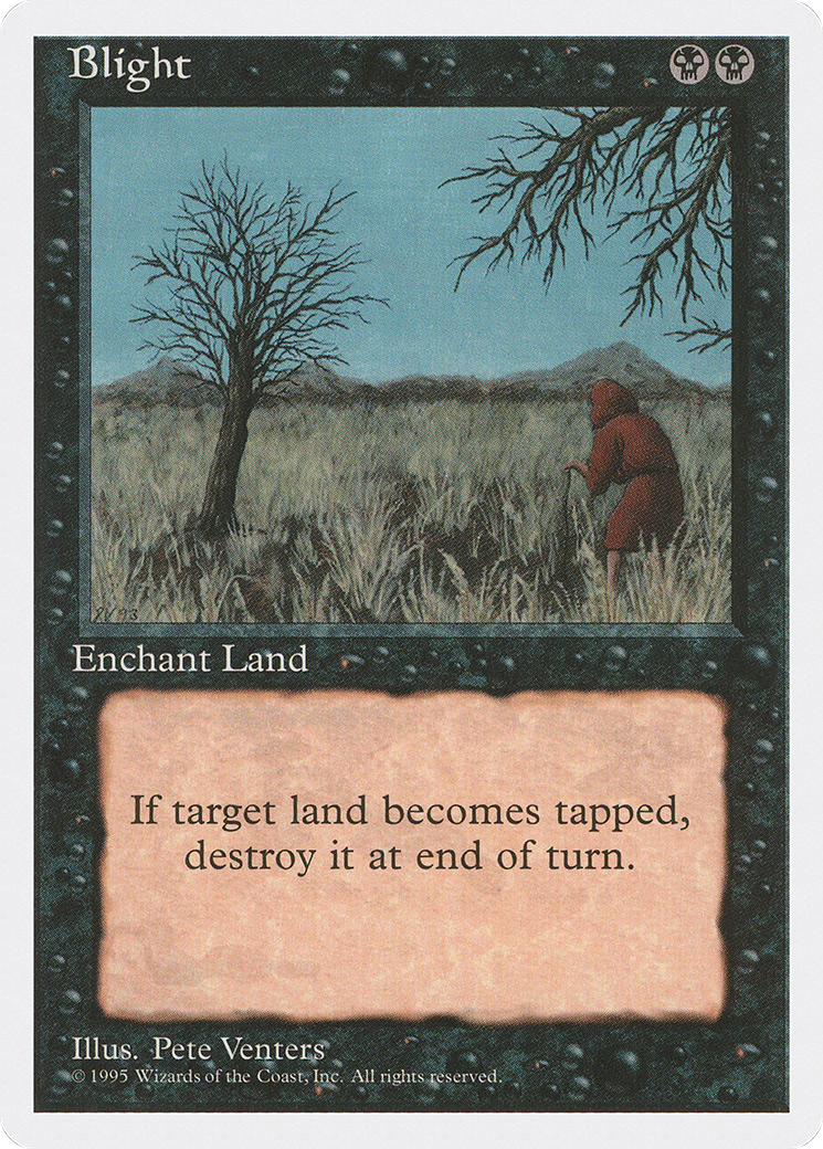 Blight (4ED-122) [Fourth Edition] MTG Single Wizards of the Coast