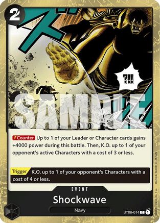 Shockwave (Jolly Roger Foil) (ST06-014) [Premium Booster -The Best-] Foil One Piece Single Bandai