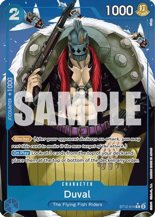 Duval (Full Art) (ST12-014) [Premium Booster -The Best-] Foil One Piece Single Bandai