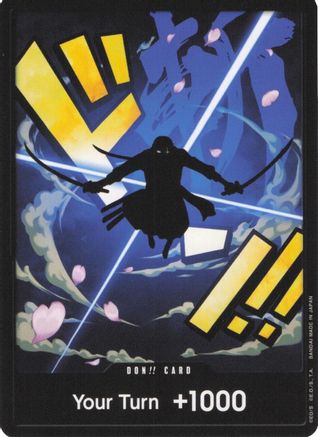 DON!! Card (Zoro) [Premium Booster -The Best-] Foil One Piece Single Bandai