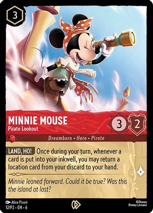 Minnie Mouse - Pirate Lookout (12) [Disney Lorcana Promo Cards] Cold Foil Lorcana Single Disney