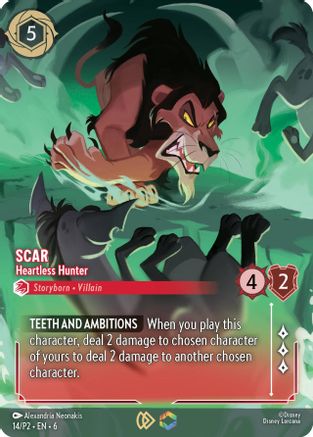 Scar - Heartless Hunter (Store Championship) (14) [Disney Lorcana Promo Cards] Holofoil Lorcana Single Disney