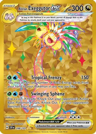 Alolan Exeggutor ex - 248/191 Holofoil [SV: Surging Sparks] Pokemon Single Pokémon