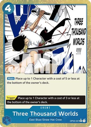 Three Thousand Worlds (Textured Foil) (OP03-057) [Premium Booster -The Best-] Foil One Piece Single Bandai
