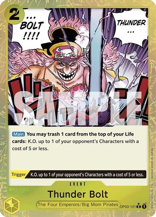 Thunder Bolt (Textured Foil) (OP03-121) [Premium Booster -The Best-] Foil One Piece Single Bandai