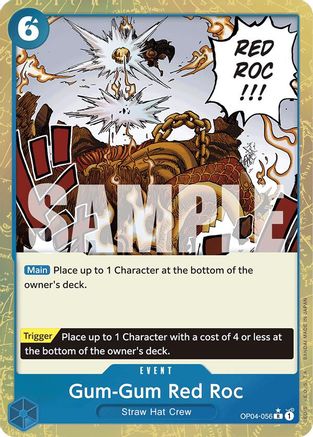 Gum-Gum Red Roc (Textured Foil) (OP04-056) [Premium Booster -The Best-] Foil One Piece Single Bandai