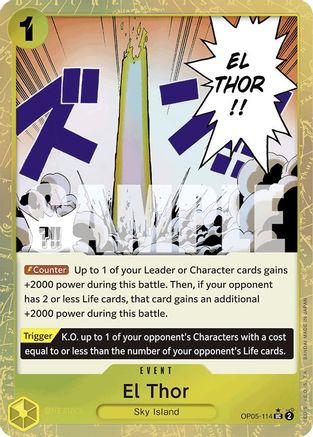 El Thor (Textured Foil) (OP05-114) [Premium Booster -The Best-] Foil One Piece Single Bandai