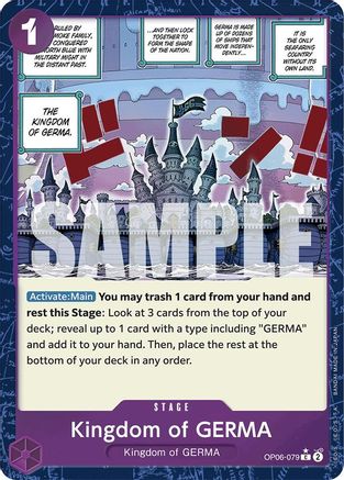 Kingdom of GERMA (Textured Foil) (OP06-079) [Premium Booster -The Best-] Foil One Piece Single Bandai