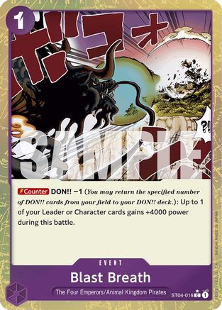 Blast Breath (Textured Foil) (ST04-016) [Premium Booster -The Best-] Foil One Piece Single Bandai