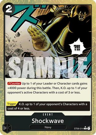 Shockwave (Textured Foil) (ST06-014) [Premium Booster -The Best-] Foil One Piece Single Bandai