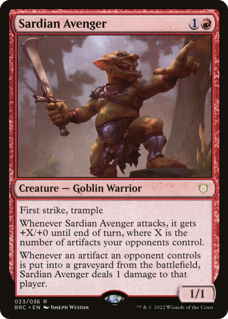 Sardian Avenger (BRC-023) [The Brothers' War Commander] Foil MTG Single Wizards of the Coast