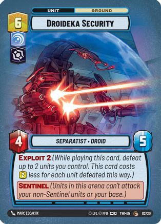 Droideka Security (02/20) [Twilight of the Republic Weekly Play Promos] Foil Star Wars: Unlimited Single Disney