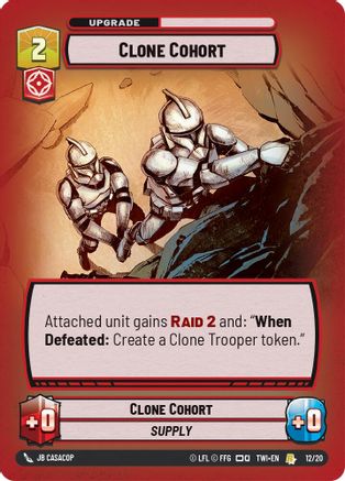 Clone Cohort (12/20) [Twilight of the Republic Weekly Play Promos] Foil Star Wars: Unlimited Single Disney