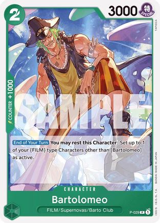 Bartolomeo (P-029) (Reprint) (P-029) [Premium Booster -The Best-] One Piece Single Bandai