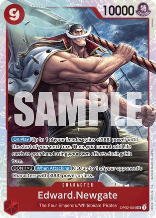 Edward.Newgate (Reprint) (OP02-004) [Premium Booster -The Best-] Foil One Piece Single Bandai