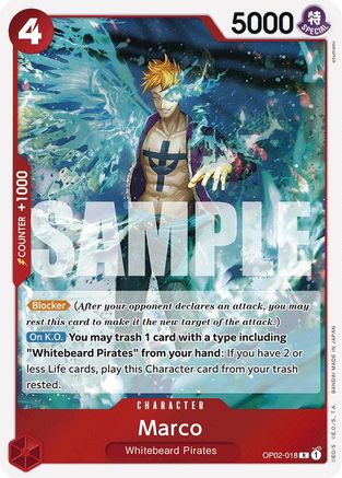 Marco (Reprint) (OP02-018) [Premium Booster -The Best-] Foil One Piece Single Bandai