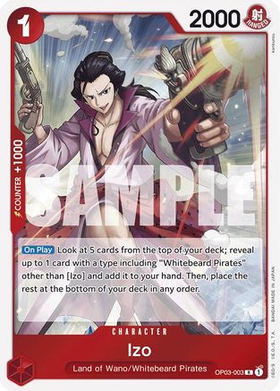 Izo (OP03-003) (Reprint) (OP03-003) [Premium Booster -The Best-] Foil One Piece Single Bandai