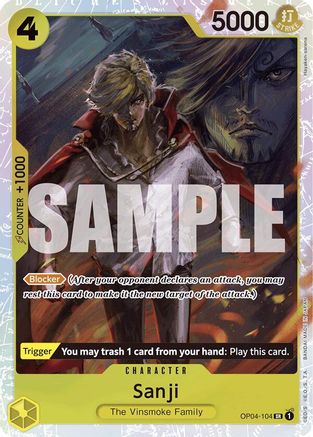 Sanji (Reprint) (OP04-104) [Premium Booster -The Best-] Foil One Piece Single Bandai