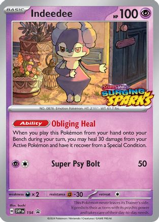 Indeedee - 154 (154) Holofoil [Promos: SV Promo Cards] Pokemon Single Pokémon