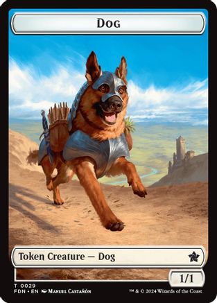 Dog // Beast (0033) Double-Sided Token (FDN-29 // 33) [Foundations] MTG Single Wizards of the Coast