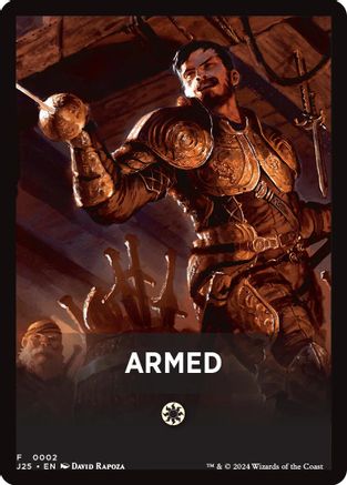 Armed Theme Card (J25-002) [Foundations Jumpstart] MTG Single Wizards of the Coast