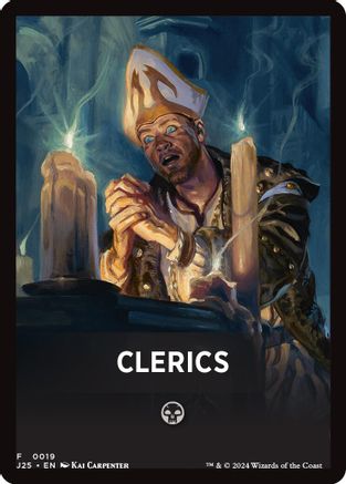 Clerics Theme Card (J25-019) [Foundations Jumpstart] MTG Single Wizards of the Coast