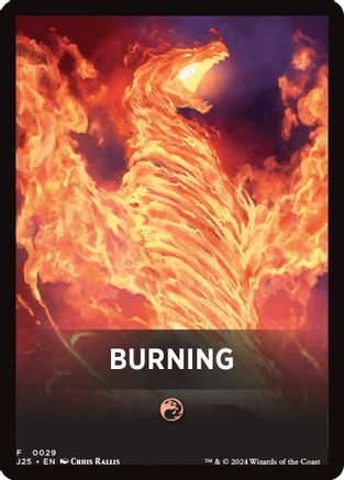 Burning Theme Card (J25-029) [Foundations Jumpstart] MTG Single Wizards of the Coast
