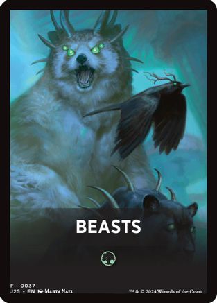 Beasts Theme Card (J25-037) [Foundations Jumpstart] MTG Single Wizards of the Coast