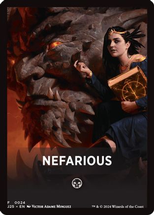 Nefarious Theme Card (-024) [Foundations Jumpstart] MTG Single Wizards of the Coast