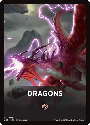 Dragons Theme Card (J25-031) [Foundations Jumpstart] MTG Single Wizards of the Coast