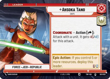 Ahsoka Tano - Snips (Hyperspace) (001/002) [Prerelease Promos] Star Wars: Unlimited Single Disney