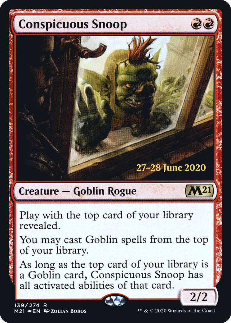 Conspicuous Snoop (PRE-139) [Core Set 2021 Promos] Foil MTG Single Wizards of the Coast