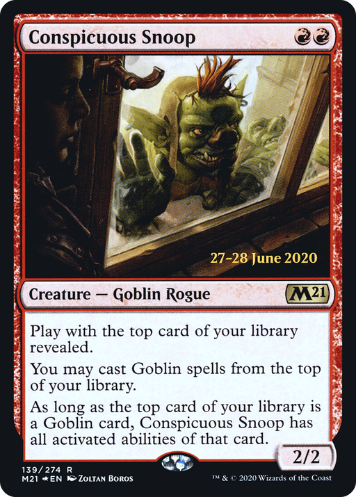 Conspicuous Snoop (PRE-139) [Core Set 2021 Promos] Foil MTG Single Wizards of the Coast