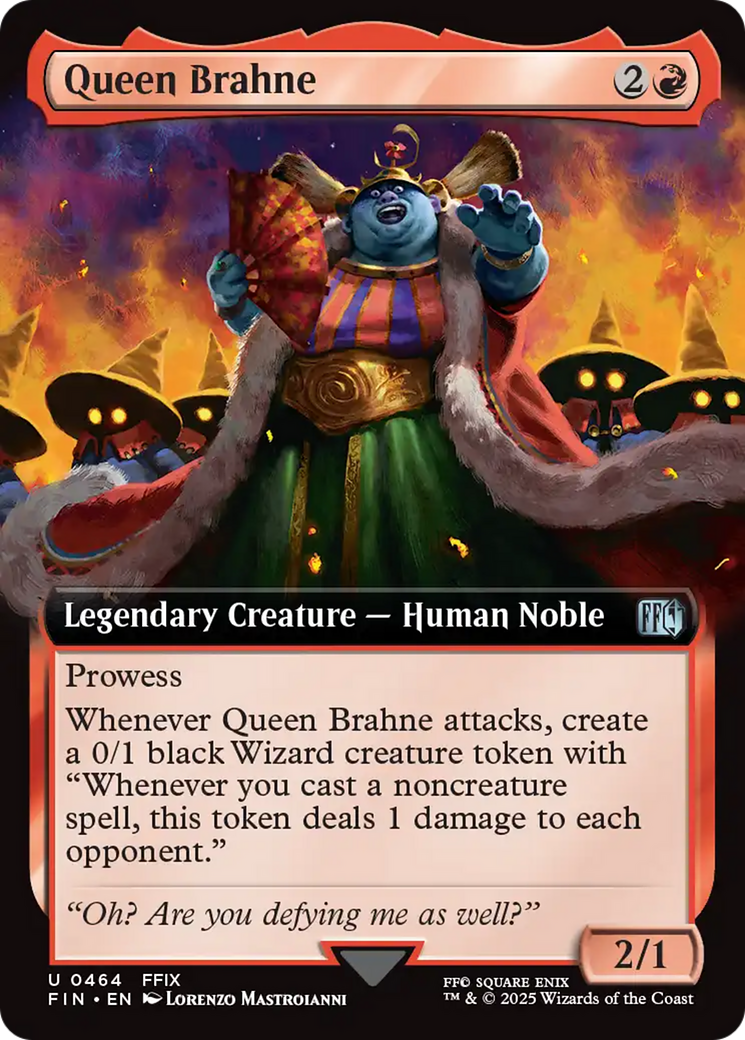 Queen Brahne (FIN-464) [FINAL FANTASY] (Extended Art) Foil MTG Single Wizards of the Coast