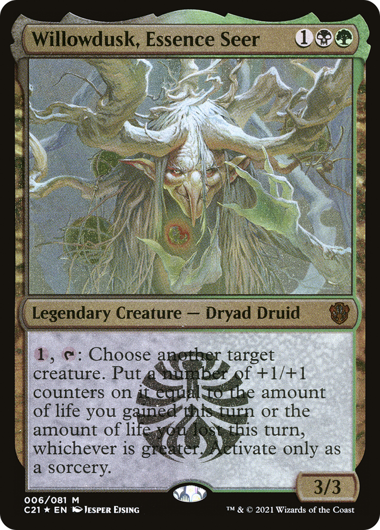 Willowdusk, Essence Seer (Display Commander) - Thick Stock (C21-006) [Commander 2021 Display Commanders] Foil MTG Single Wizards of the Coast