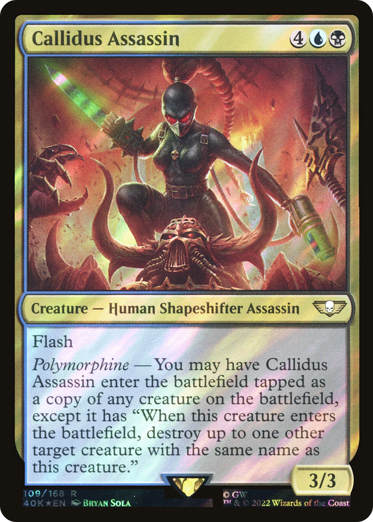 Callidus Assassin (Surge Foil) (40K-109) [Warhammer 40,000 Commander] Foil MTG Single Wizards of the Coast