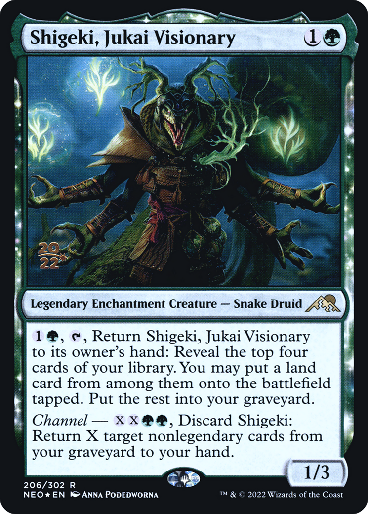 Shigeki, Jukai Visionary (PRE-206) [Kamigawa: Neon Dynasty Promos] Foil MTG Single Wizards of the Coast