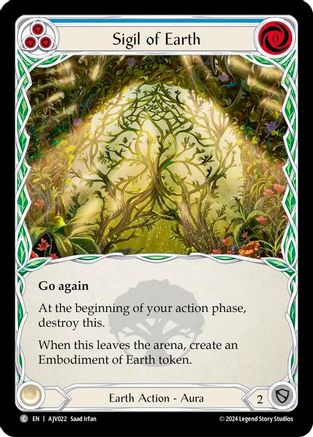Sigil of Earth (AJV022)  [Armory Deck: Jarl Vetreidi] Flesh And Blood Single Flesh and Blood   