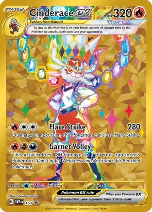 Cinderace ex - 163 (163) Holofoil [Promos: SV Promo Cards] Pokemon Single Pokémon