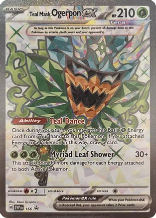 Teal Mask Ogerpon ex - 166 (166) Holofoil [Promos: SV Promo Cards] Pokemon Single Pokémon