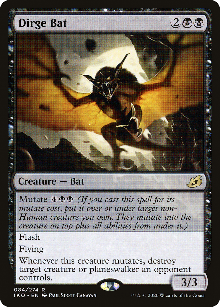 Dirge Bat (IKO-084) [Ikoria: Lair of Behemoths] Foil MTG Single Wizards of the Coast