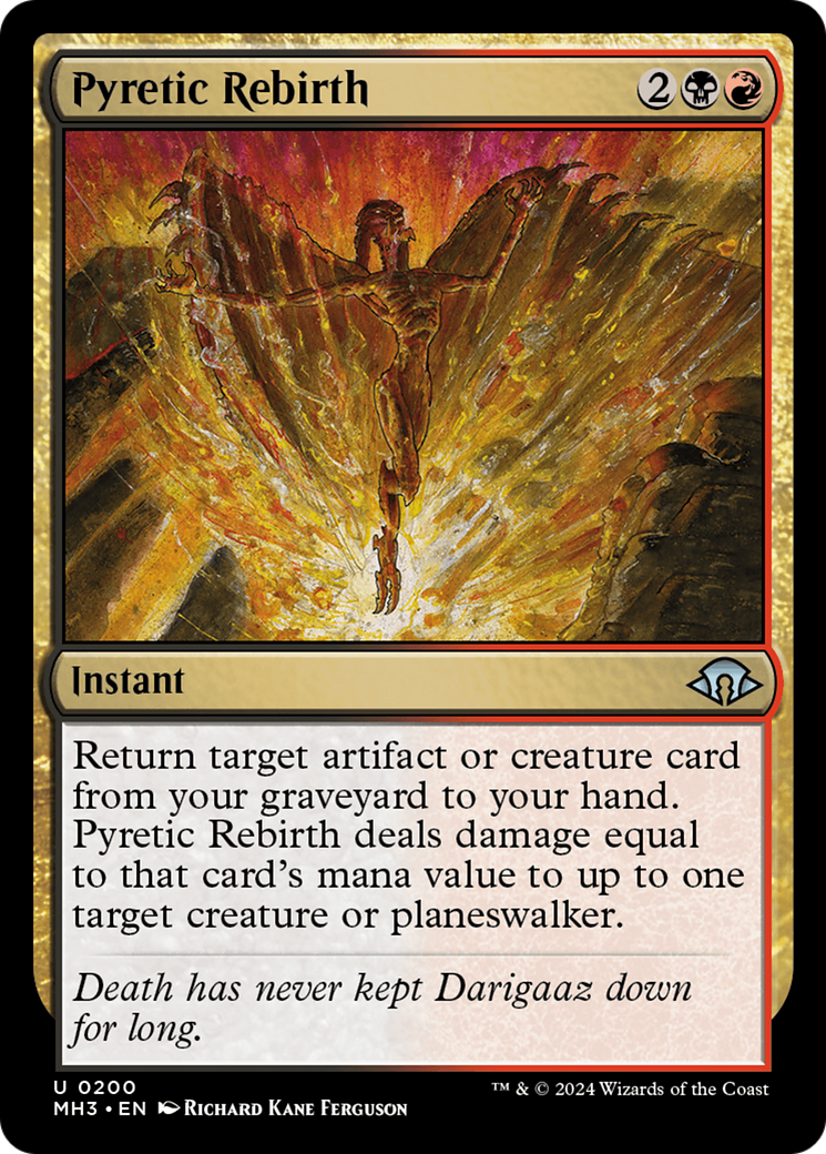 Pyretic Rebirth (MH3-200) [Modern Horizons 3] Foil MTG Single Modern Horizons 3